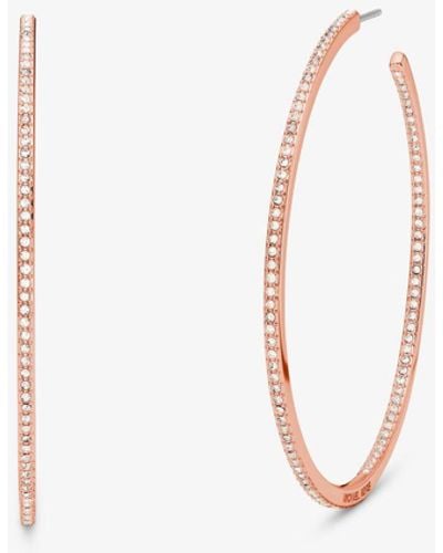 Michael kors store rose gold hoops