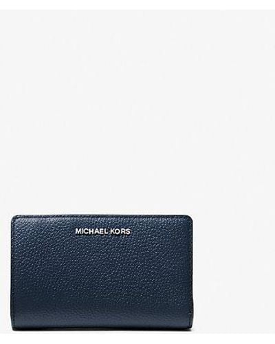 Michael Kors Empire Medium Pebbled Leather Wallet - Blue