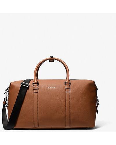 Michael Kors Hudson Leather Duffel Bag - Brown