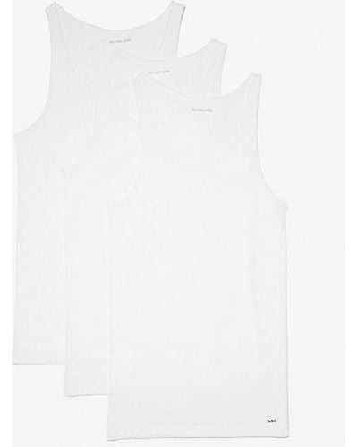 Michael Kors 3-pack Cotton Tank Top - White