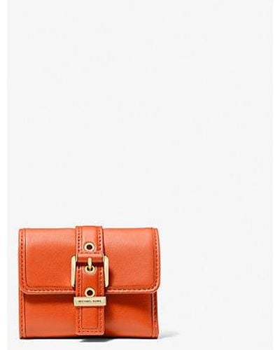 Michael Kors Colby Small Leather Tri-fold Wallet - Red