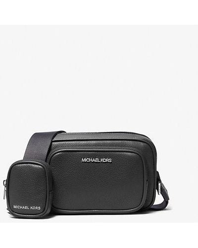 Michael Kors Cooper Pebbled Leather Camera Bag - Black