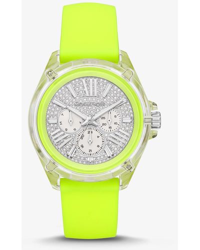 Michael Kors Wren Pavé Neon Watch - Yellow