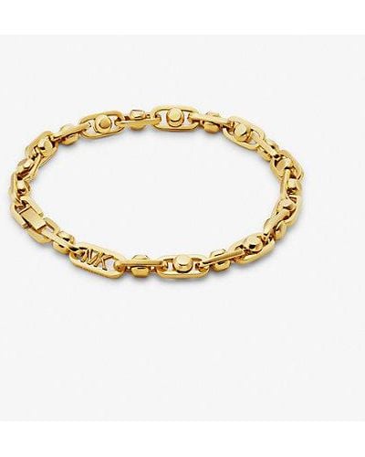 Michael Kors Astor Precious Metal-plated Brass Link Bracelet - Metallic