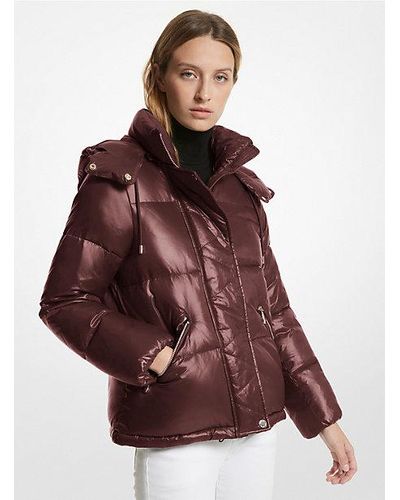 Michael Kors Quilted Nylon Puffer Jacket - Brown