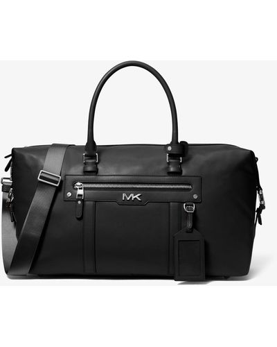 Michael Kors Varick Leather Duffel Bag - Black