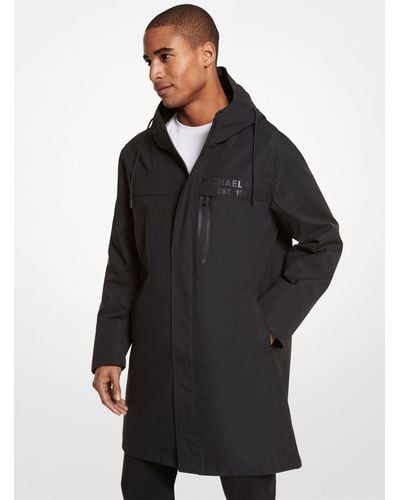 Michael Kors Stockton Water Resistant Hooded Coat - Black