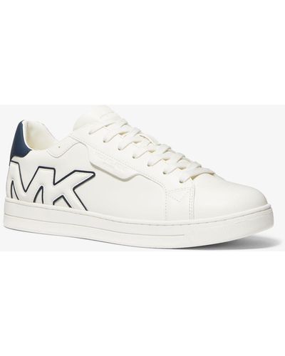 Michael Kors Sneaker Keating in pelle con logo - Bianco