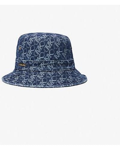 Michael Kors Empire Logo Jacquard Denim Bucket Hat - Blue