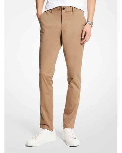 Michael Kors Pantalone chino slim-fit in misto cotone - Neutro