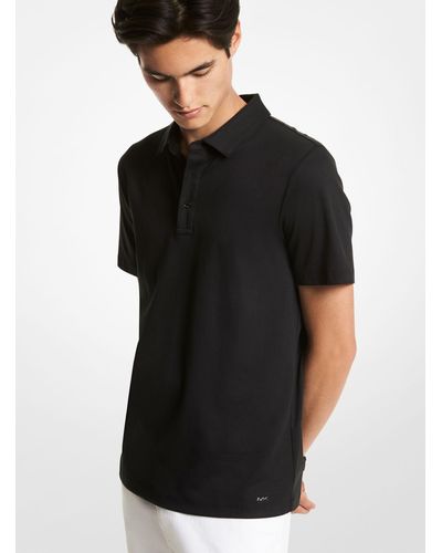 Michael Kors Sleek Polo T Shirt - Black