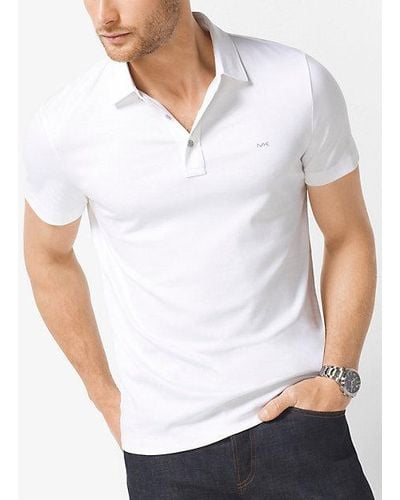 Michael Kors Sleek Polo T Shirt - White
