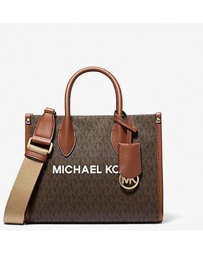 Michael Kors Mirella Small Signature Logo Crossbody Bag - Brown