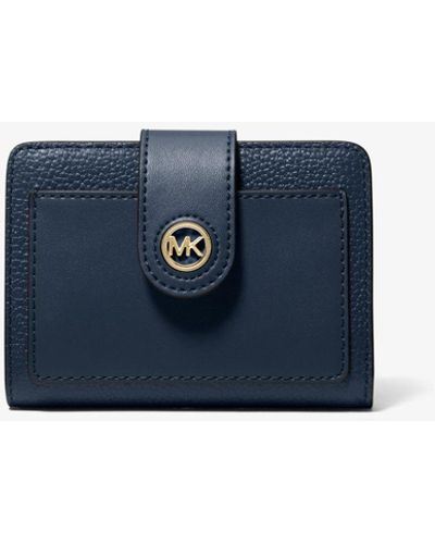 Michael Kors Mk Small Leather Wallet - Blue
