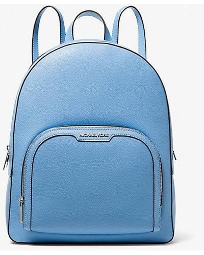 Michael Kors Jaycee Large Pebbled Leather Backpack - Blue