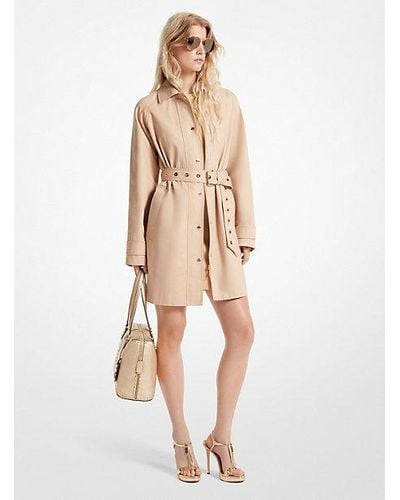 Michael Kors Cotton Twill Trench Coat - Natural