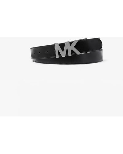 Michael Kors Reversible Logo Buckle Belt - Black