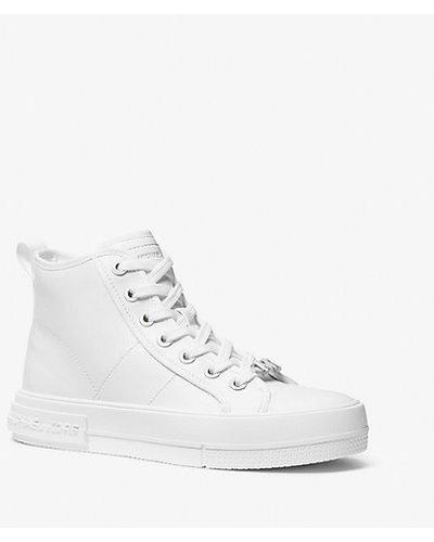 Michael Kors Evy Leather High-top Sneaker - White