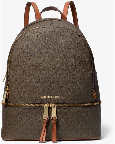 Michael Kors Rhea Large Logo Backpack - Brown