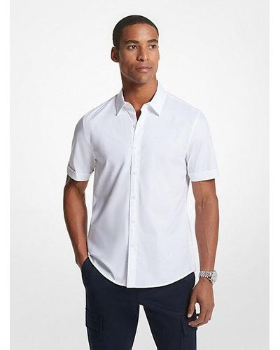 Michael Kors Solid Stretch Shirt - White