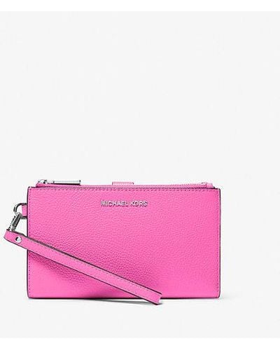 Michael Kors Adele Leather Smartphone Wallet - Pink