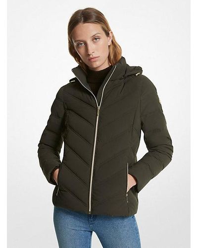 Michael Kors Packable Quilted Puffer Jacket - Gray