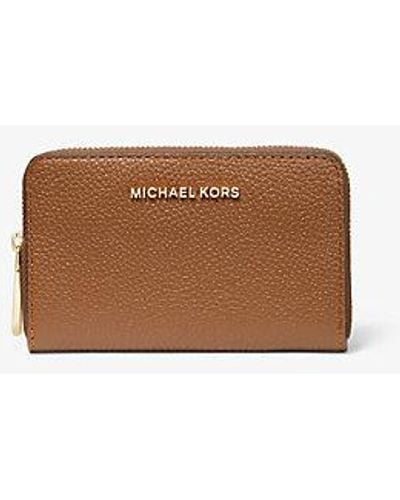 Michael Kors Small Pebbled Leather Wallet - Brown