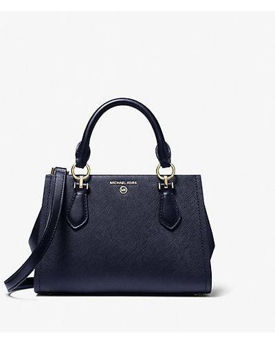 Michael Kors Marilyn Small Saffiano Leather Crossbody Bag - Blue