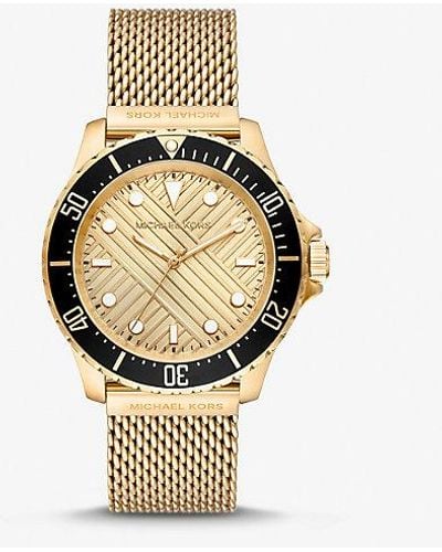 Michael Kors Mk Oversized Slim Everest-Tone Mesh Watch - Metallic
