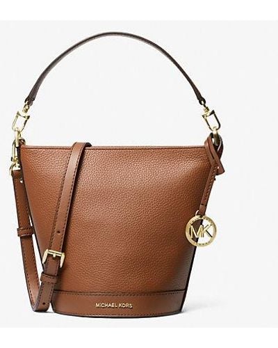 MICHAEL Michael Kors Townsend Small Pebbled Leather Crossbody Bag - Brown