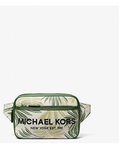 Michael Kors Cooper Slim Palm Jacquard Belt Bag - Green