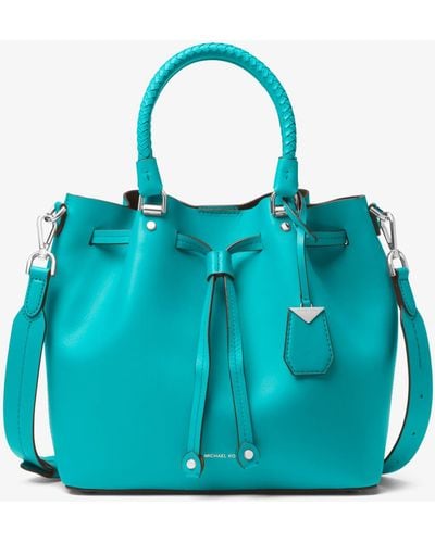 Michael Kors Blakely Leather Bucket Bag - Blue