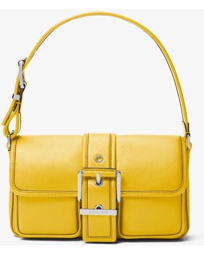 Michael Kors Colby Medium Leather Shoulder Bag - Yellow