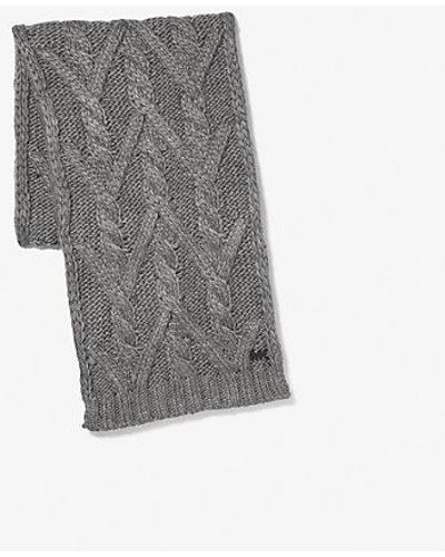 Michael Kors Cable Knit Scarf - Gray