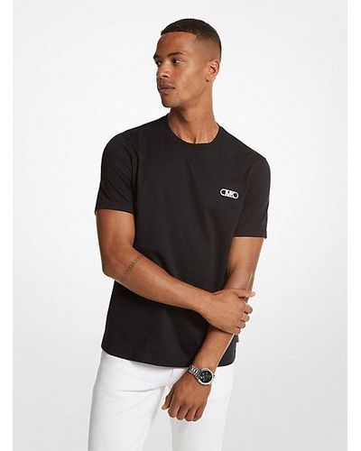 Michael Kors Mk Empire Logo Cotton T-Shirt - Black