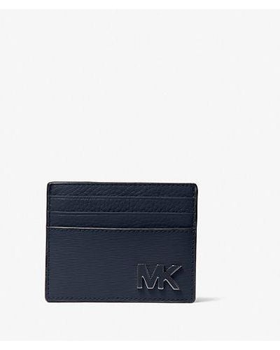 Michael Kors Hudson Leather Card Case - Blue