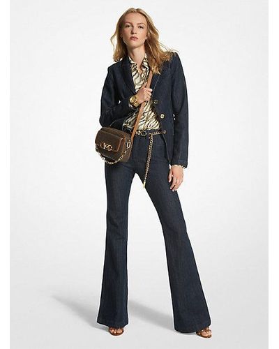 Michael Kors Stretch Denim Blazer - Blue