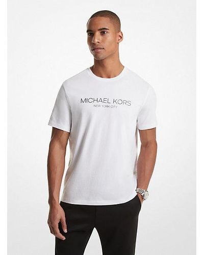 Michael Kors Mk Graphic Logo Cotton T-Shirt - White