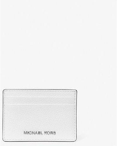 Michael Kors Pebbled Leather Card Case - White