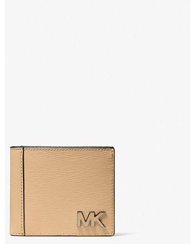 Michael Kors Hudson Leather Billfold Wallet - Natural