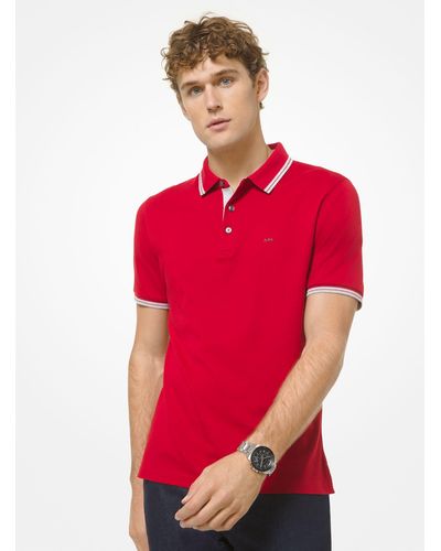 Michael Kors Greenwich Cotton Polo Shirt - Red