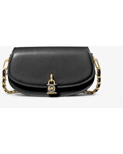 MICHAEL Michael Kors Borsa a spalla Mila piccola in pelle - Nero