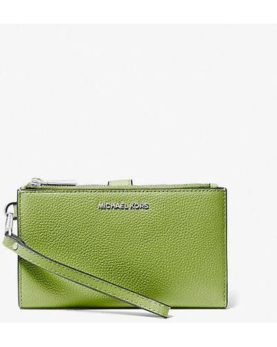 Michael Kors Adele Leather Smartphone Wallet - Green