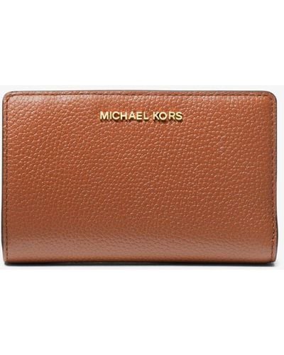 Michael Kors Medium Pebbled Leather Wallet - White