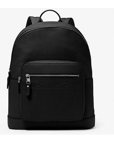 Michael Kors Hudson Leather Commuter Backpack - Black