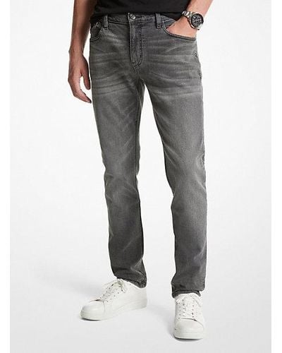 Michael Kors Parker Stretch-denim Jeans - Grey