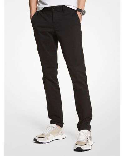 Michael Kors Pantalone chino slim-fit in misto cotone - Nero