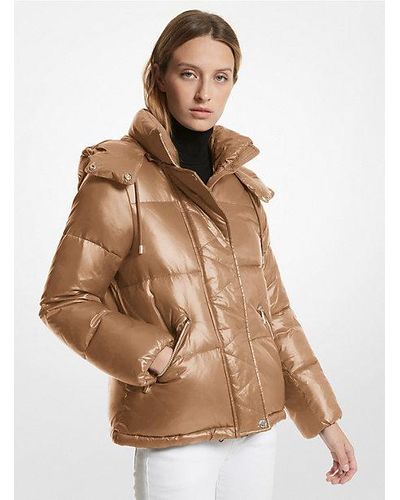 Michael Kors Quilted Nylon Puffer Jacket - Brown