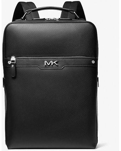 Michael Kors Varick Saffiano Leather Backpack - Black
