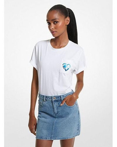 Michael Kors Mk Watch Hunger Stop Organic Cotton T-Shirt - White